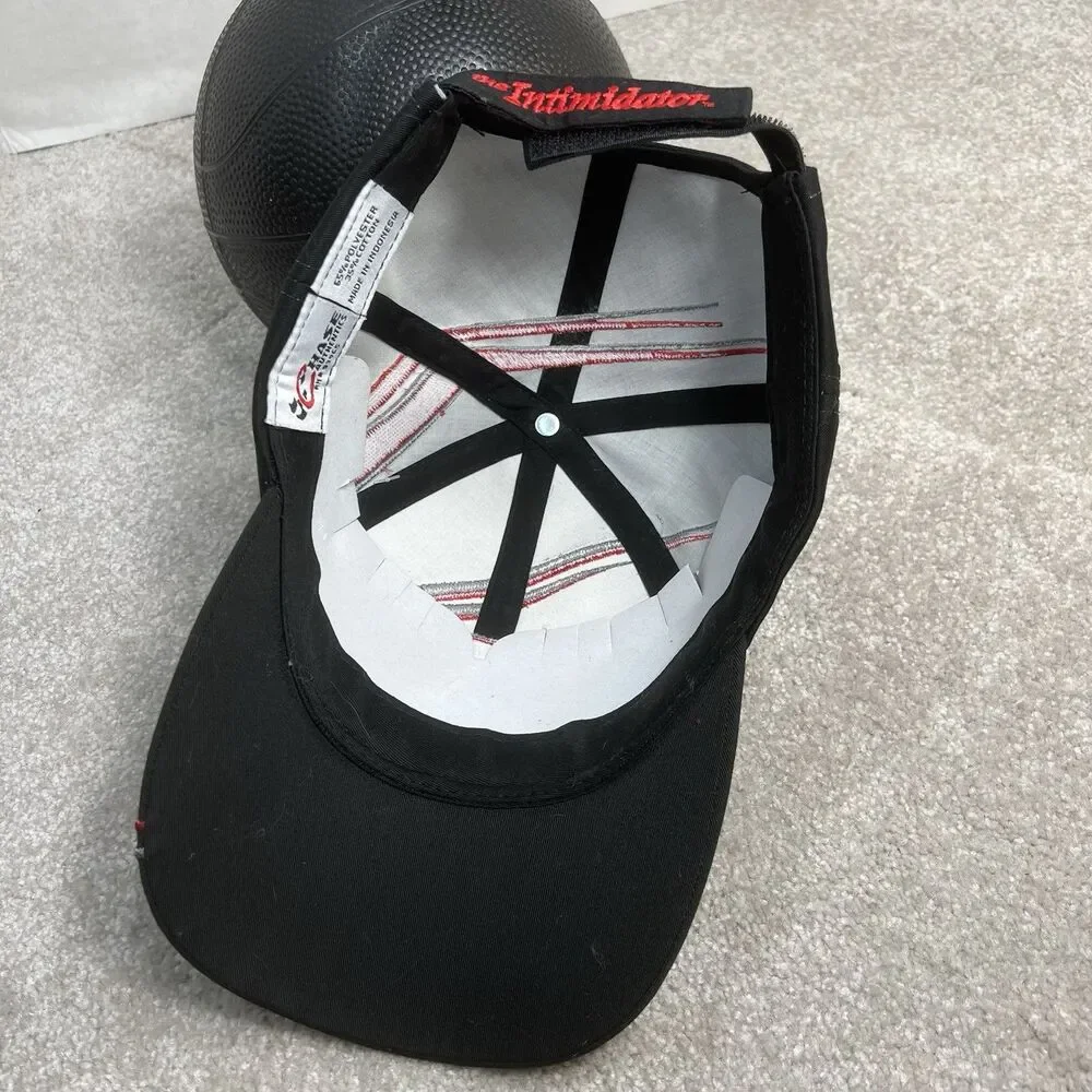Dale Earnhardt Hat Cap Mens StrapBack Black Intimidator Logo Racing Nascar Chase